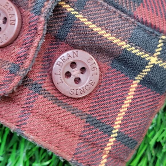 LL-Bean Shacket Shirt Medium 23x30 Red Lined - Picture 11 of 11